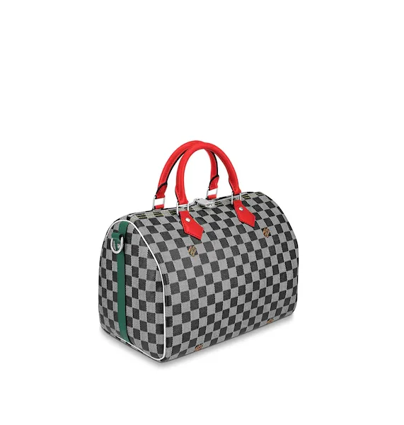 Louis Vuitton crossbody bags with adjustable shoulder straps for comfortLouis Vuitton Speedy Bandouliere Damier 30 Black/White