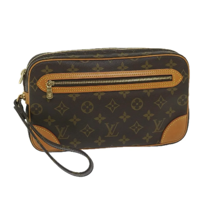 Small - sized Louis Vuitton Pochette Metis bags for a compact carryLOUIS VUITTON Marly Clutch Bag