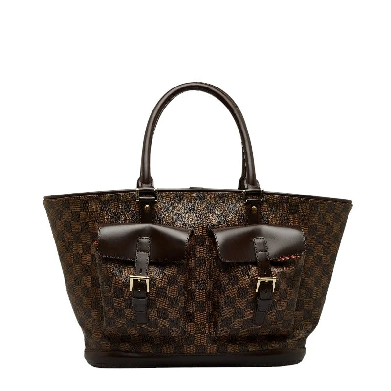 Ladies Louis Vuitton Capucines bags with gold - toned hardwareLouis Vuitton Manosque GM Tortured Bag N51120 Eve Brown PVC Leather  Louis Vuitton