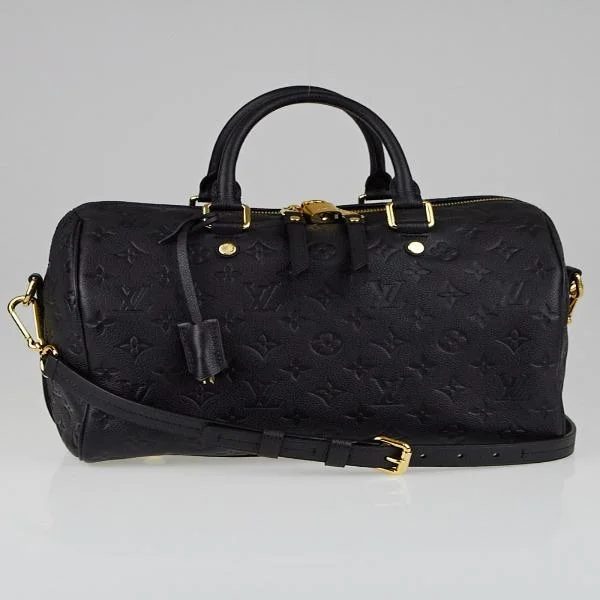 Ladies Louis Vuitton Capucines bags with a detachable shoulder strapLouis Vuitton Speedy Bandouliere 30 Monogram Empreinte Leather Noir