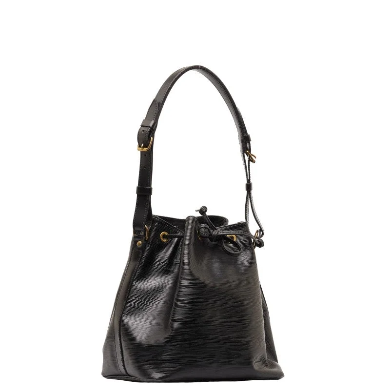 Louis Vuitton bags with a chain - link trim and a leather body for a modern edgeLouis Vuitton M59012 Noir Black Leather  Louis Vuitton