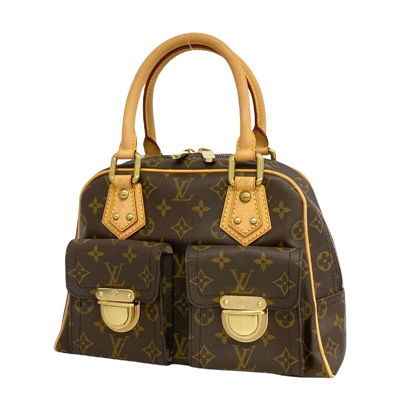 Ladies Louis Vuitton Petite Malle bags with a star - shaped charm for cutenessLOUIS VUITTON Manhattan PM Handbag