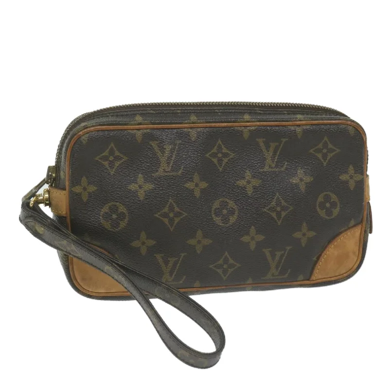 Louis Vuitton crossbody bags in a bold red color for a statementLOUIS VUITTON Marly Dragonne Clutch Bag