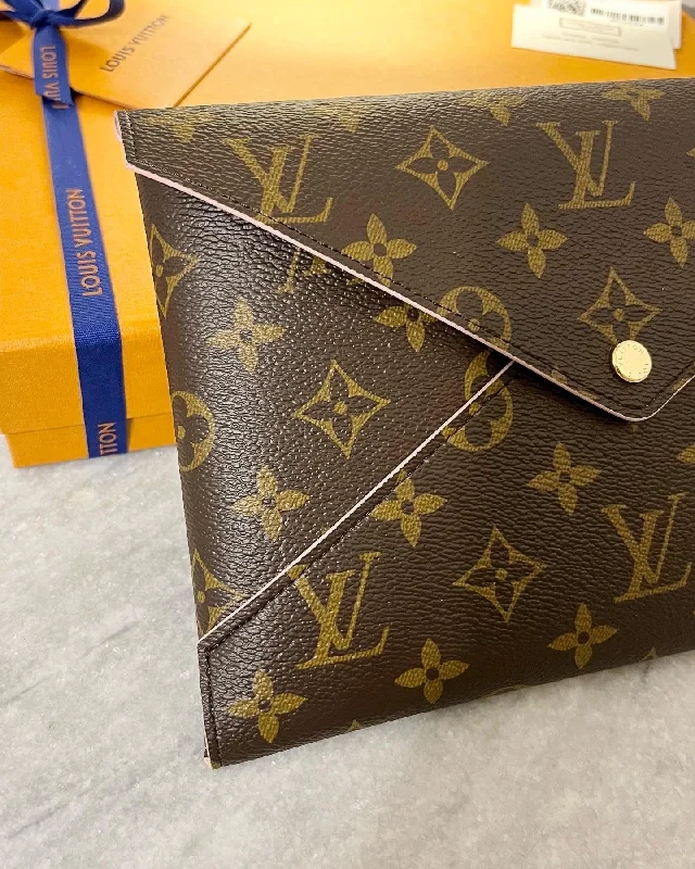 Ladies Louis Vuitton shoulder bags with a tassel decoration for charmLOUIS VUITTON Monogram Large Kirigami Pochette