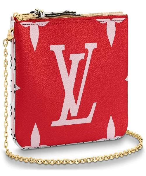 Louis Vuitton bags with a front - zip pocket for small items like keysLouis Vuitton Pochette Double Zip Monogram