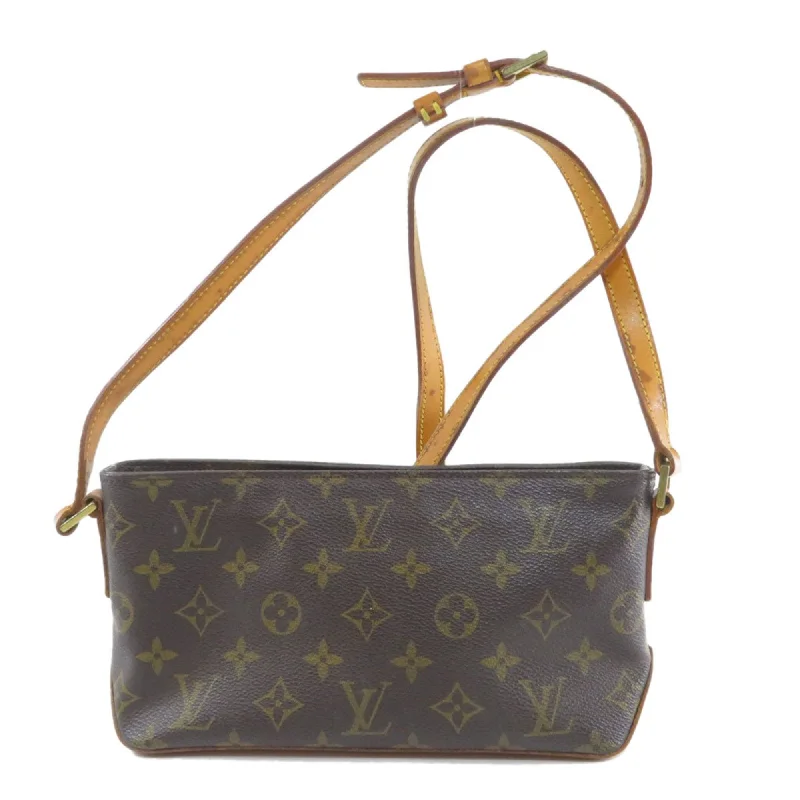 Louis Vuitton bags with a zip - around closure for enhanced securityLouis Vuitton M51240 Trotteur Monogram Shoulder Bag Canvas Ladies