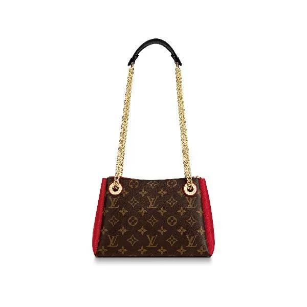 Louis Vuitton bags with a detachable mobile phone holder for convenienceLouis Vuitton Surene BB Handbag Monogram Cerise