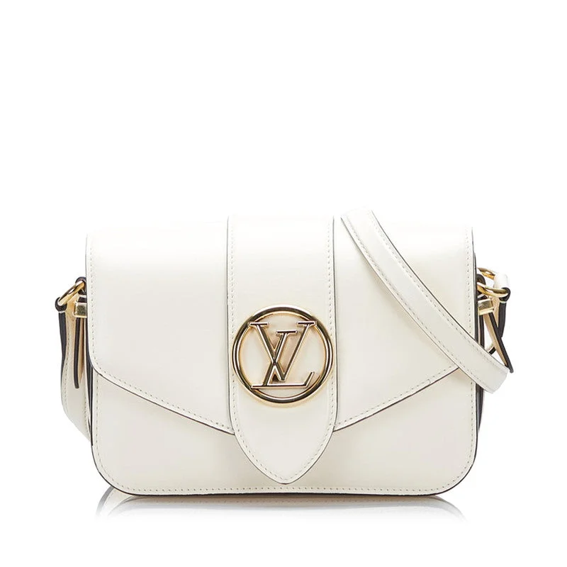 Louis Vuitton bags with a snap - button closure and a decorative charm for styleLouis Vuitton M55950 White Smooth Leather  Louis Vuitton M55950 White Smooth Leather Ladies Louis Vuitton