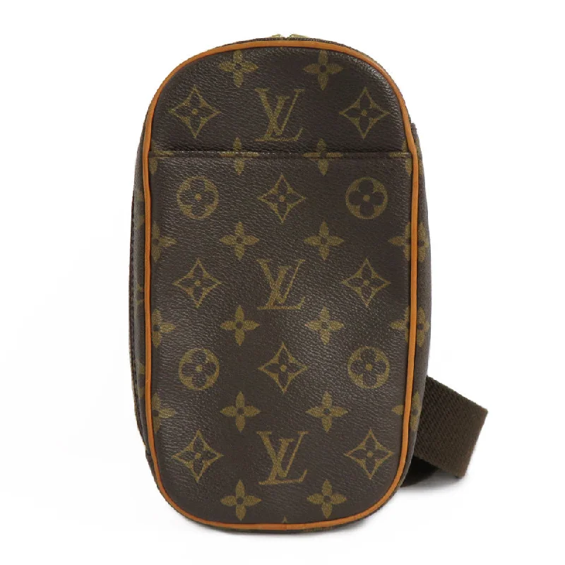 Louis Vuitton tote bags with a spacious interior and multiple pocketsLouis Vuitton M51870 Monogram Body Bag Waistern Shoulder Brown Leather