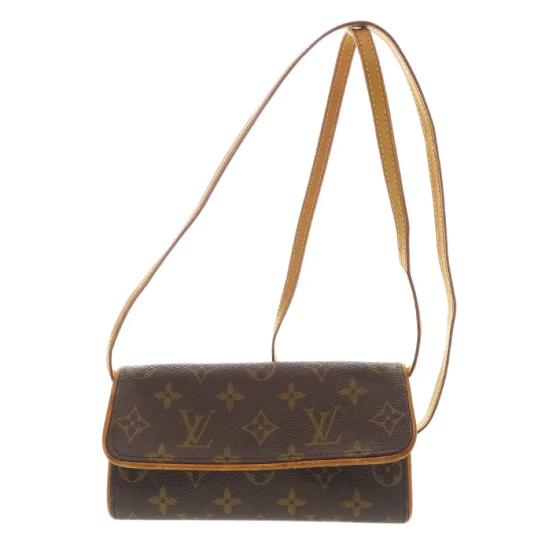 Ladies Louis Vuitton shoulder bags with a single - handle silhouetteLouis Vuitton M51854 Pochette Twin PM Monogram Shoulder Bag Canvas Ladies LOUIS VUITTON