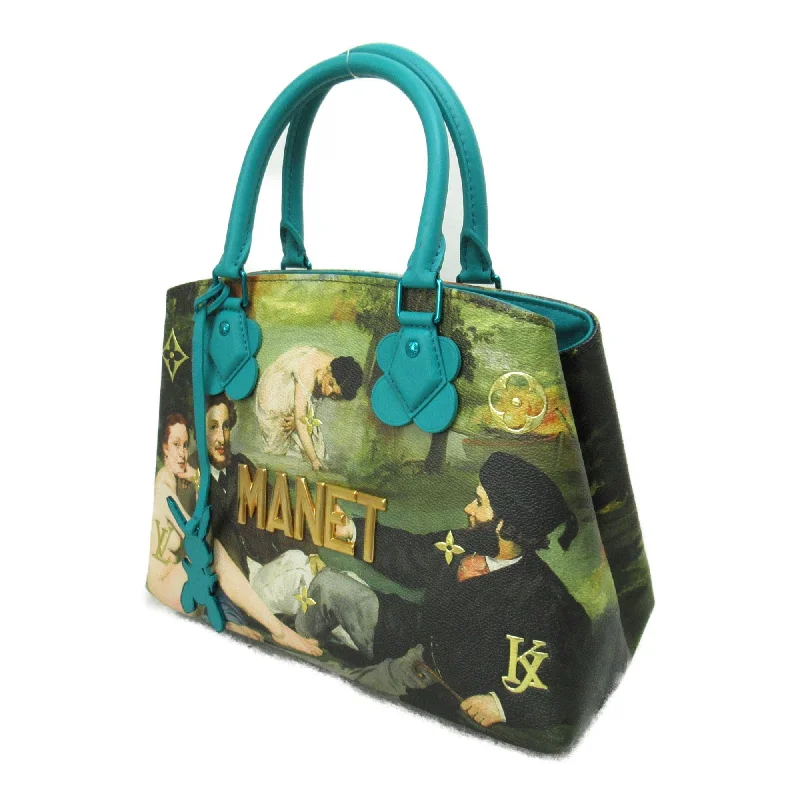 Louis Vuitton tote bags with a spacious interior and multiple pocketsLOUIS VUITTON Manet Montaigne MM Green Masters collection PVC coated canvas M43490