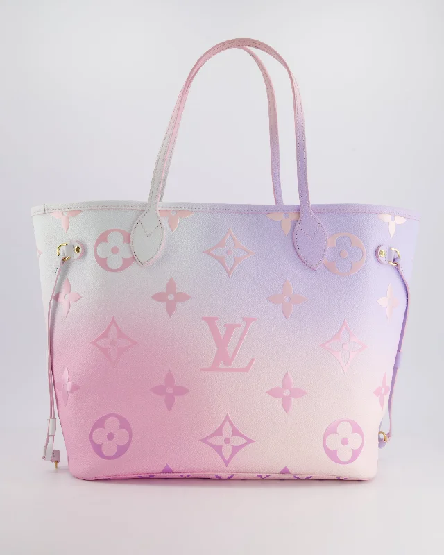 Louis Vuitton bags with a detachable mobile phone holder for convenienceLouis Vuitton Spring In The City Neverfull MM Bag in Blue and Pink Ombre Monogram Canvas with Gold Hardware