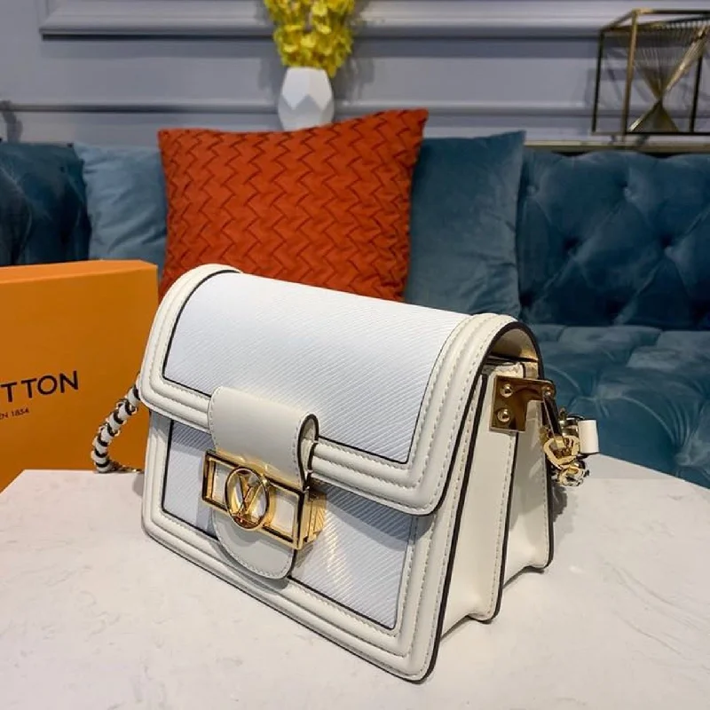 Louis Vuitton tote bags with a spacious interior and multiple pocketsLouis Vuitton Mini Dauphine Spring 2020 Snow