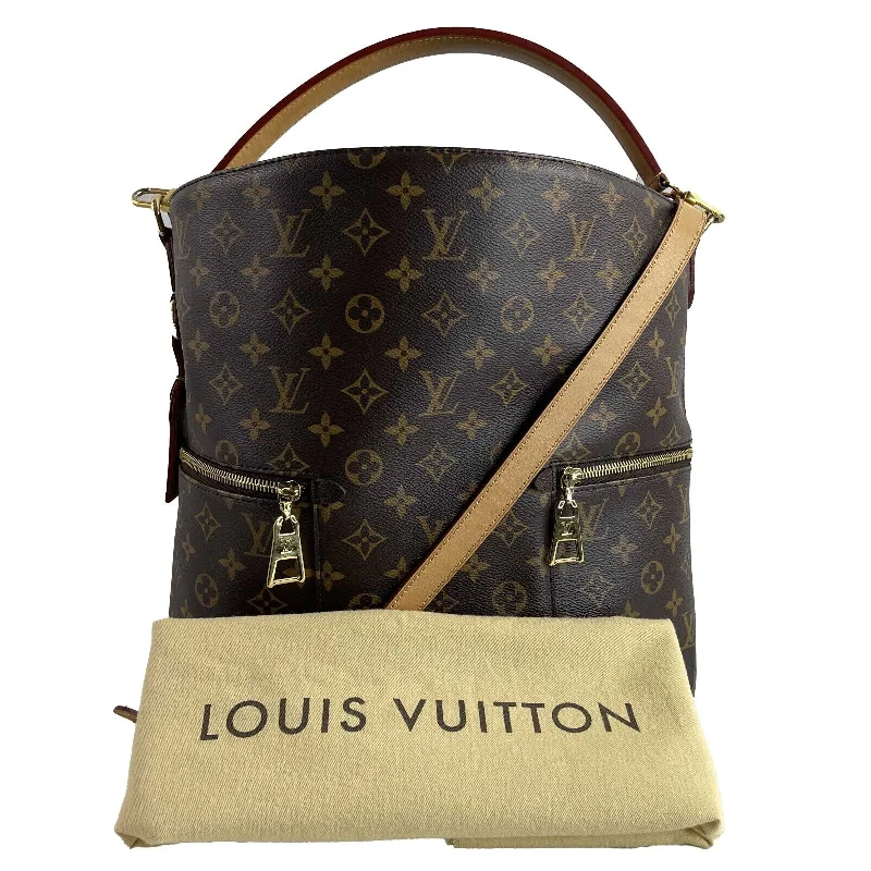 Louis Vuitton tote bags with a double - handle and shoulder - strap optionLOUIS VUITTON Melie Monogram Canvas Top Handle shoulder Strap Crossbody bag