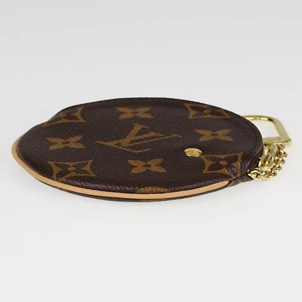 Louis Vuitton crossbody bags with adjustable shoulder straps for comfortLouis Vuitton Round Coin Purse Monogram with Chain