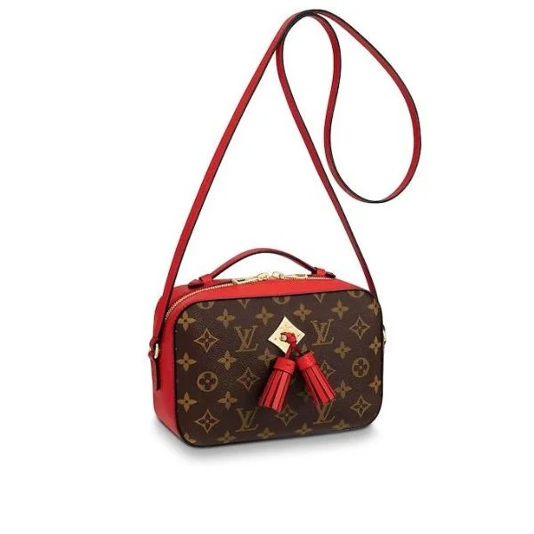 Louis Vuitton backpacks with a multi - pocket organization for functionalityLouis Vuitton Saintonge Monogram Coquelicot