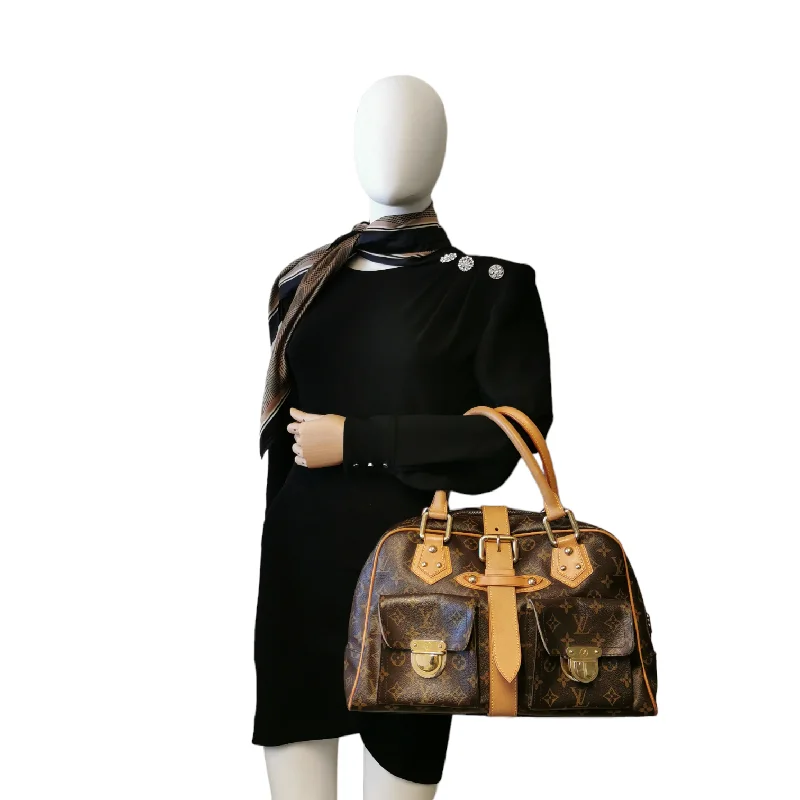 Louis Vuitton handbags with a beaded trim for a touch of glamourLouis Vuitton Manhattan GM Monogram Canvas