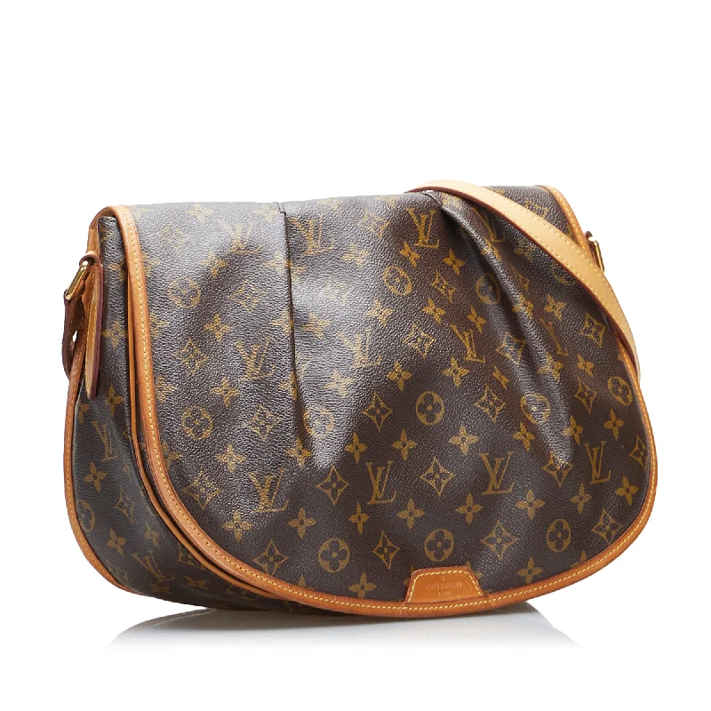 Louis Vuitton handbags with a metal - framed clasp for durabilityLouis Vuitton Menilmontant MM Monogram Canvas