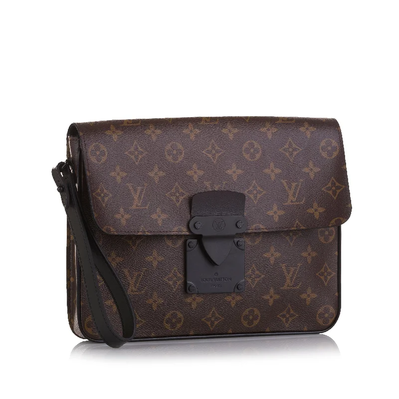 Louis Vuitton tote bags with a spacious interior and multiple pocketsLouis Vuitton Macassar S Lock A4 Monogram Canvas