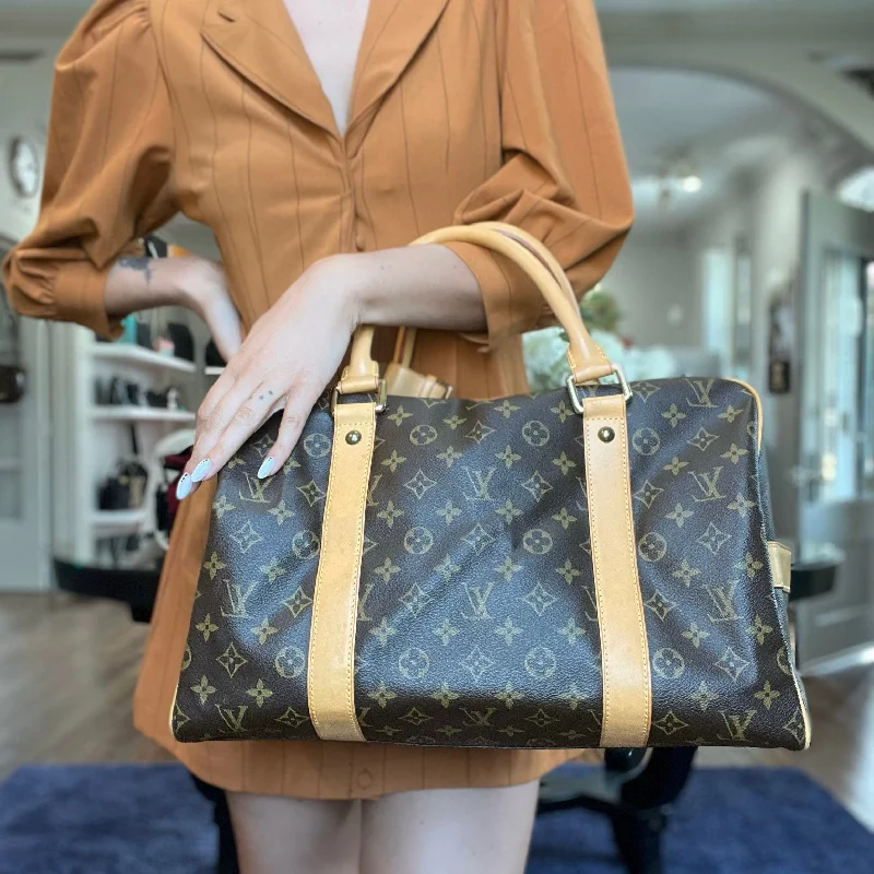 Louis Vuitton Petite Malle bags with a hard - shell structure for uniquenessLouis Vuitton Monogram Carryall Tote