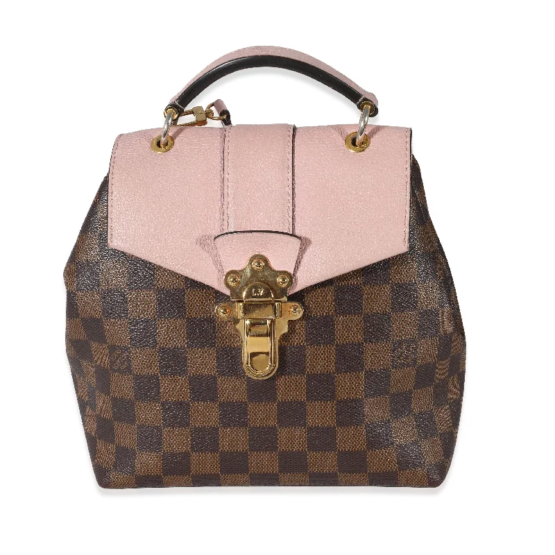 Louis Vuitton bags with a detachable mirror inside for on - the - go touch - upsLOUIS VUITTON Magnolia Damier Ebene Canvas Clapton Backpack