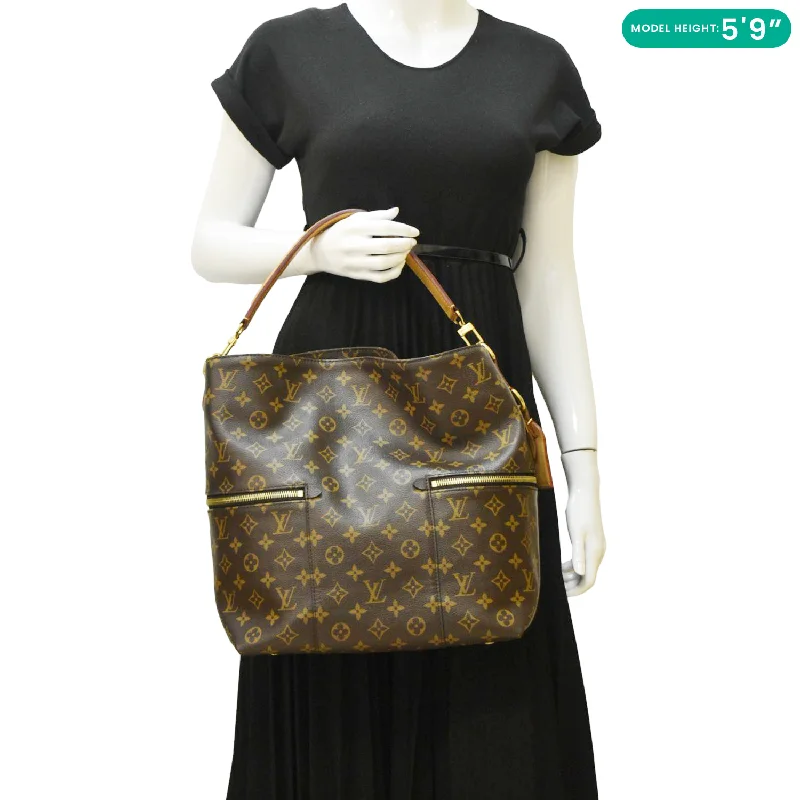 Louis Vuitton Twist bags with the iconic LV - turnlock closureLOUIS VUITTON Melie Monogram Canvas Hobo Bag Brown