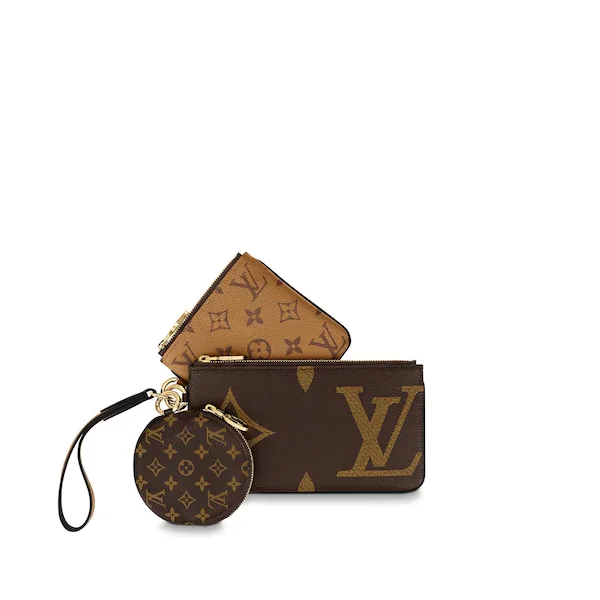 Louis Vuitton crossbody bags with a printed floral pattern for femininityLouis Vuitton Trio Pouch