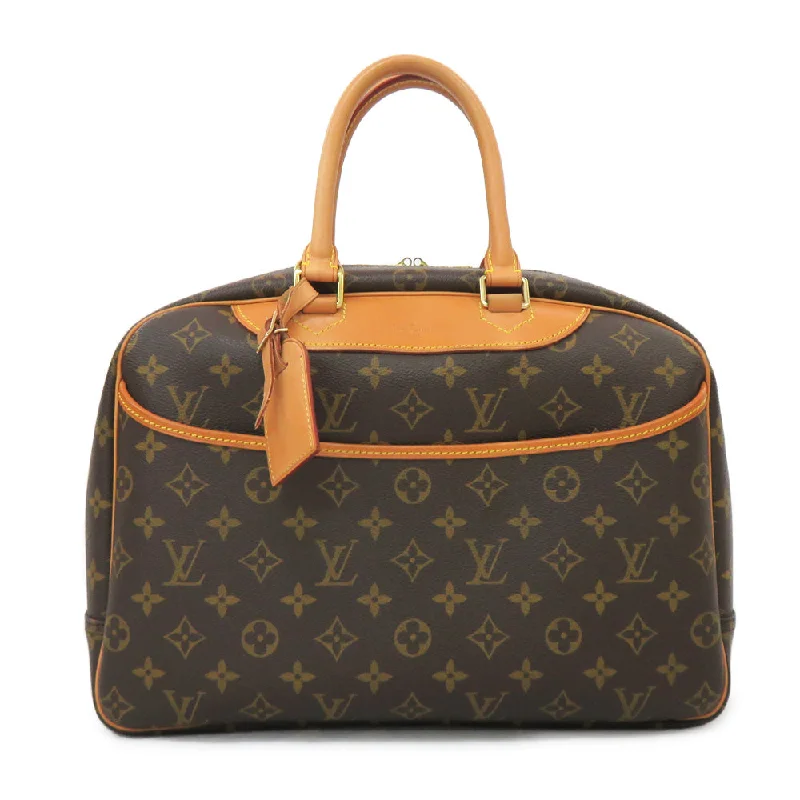 Louis Vuitton backpacks with a hidden back pocket for securityLouis Vuitton M47270 Monogram Handbag Bowling Vanity Brown Leather Monogram Canvas