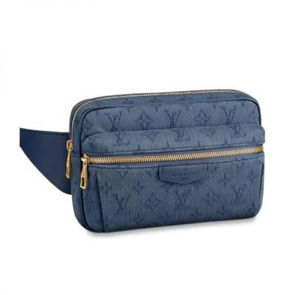 Louis Vuitton Twist bags with a contrast - colored interior for visual interestLouis Vuitton Outdoor Bumbag Denim Fabric Monogram Navy