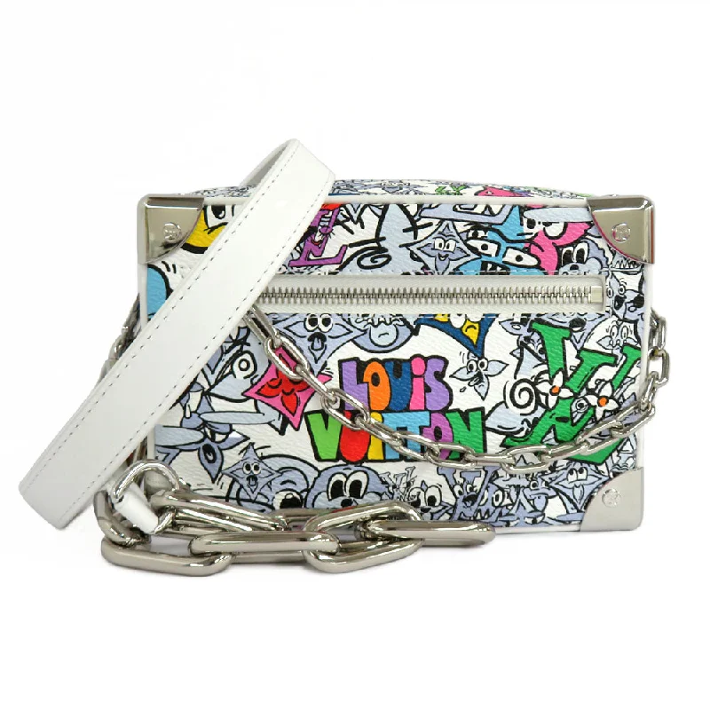 Louis Vuitton bags with a zip - around closure for enhanced securityLouis Vuitton M82008 Monogram Comic 2023 Supreme Summer  Collection Crossbody White Multicolor Chain Leather Mens