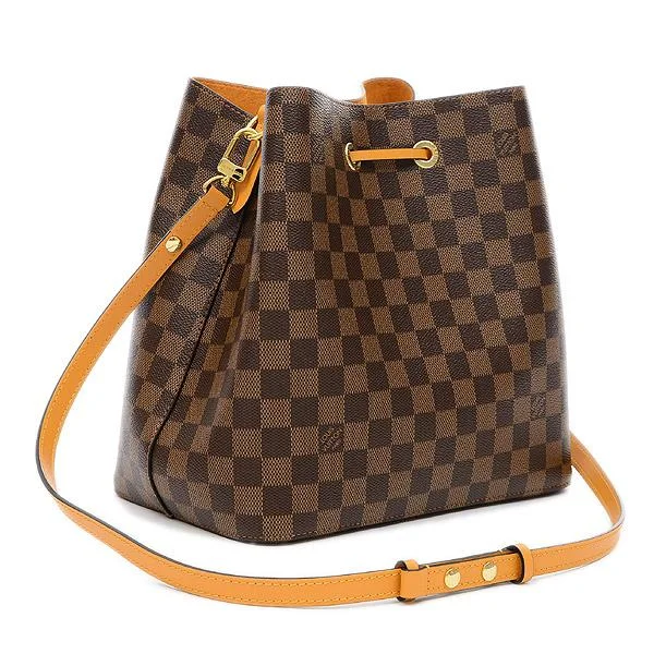 Ladies Louis Vuitton Petite Malle bags with a star - shaped charm for cutenessLouis Vuitton NéoNoé Bag Damier Ebene Safran