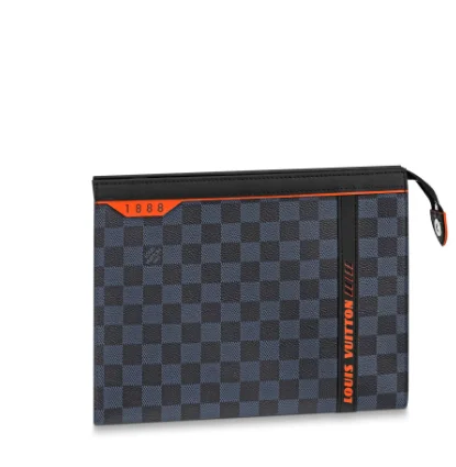 Louis Vuitton Twist bags with a snakeskin - effect panel for a bold lookLouis Vuitton Pochette Voyage MM Damier Cobalt Canvas