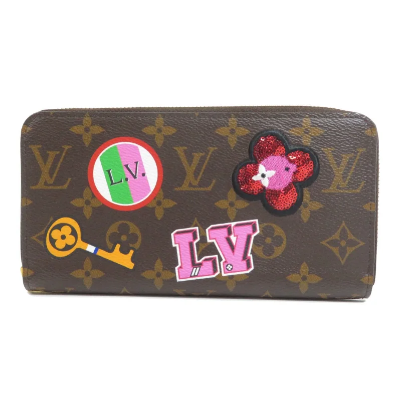 Ladies Louis Vuitton shoulder bags with a wide - width strap for comfortLouis Vuitton M63392 Zippy Wallet Patches Stories Bi-Fold Long Monogram Canvas Ladies