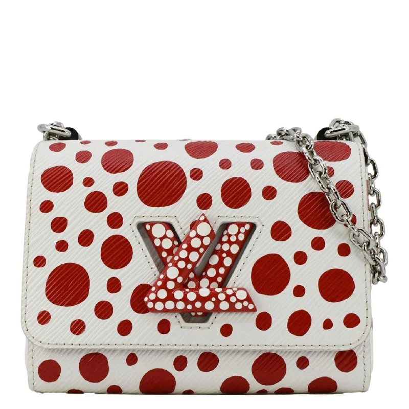 Louis Vuitton Twist bags with a snakeskin - effect panel for a bold lookLOUIS VUITTON LV X YK Twist PM Infinity Dots Epi Leather Crossbody Bag Red