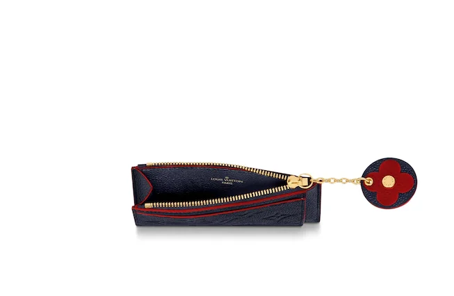 Small - sized Louis Vuitton Pochette Metis bags for a compact carryLouis Vuitton Zipped Card Holder Monogram Navy Red