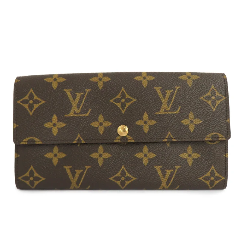 Louis Vuitton bags with a magnetic snap closure for easy accessLouis Vuitton M61725 Portemoney Monogram Two Fold Wallet Brown Leather  Mens