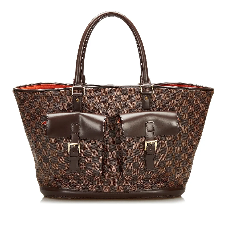 Louis Vuitton bags with a magnetic snap closure for easy accessLouis Vuitton Manosque GM Damier Ebene Canvas