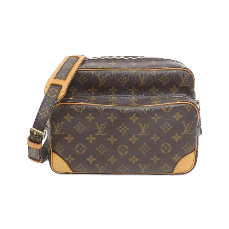 Louis Vuitton crossbody bags in a bold red color for a statementLouis Vuitton M45244 Monogram Nile Shoulder Bag