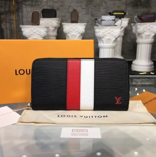 Louis Vuitton backpacks with a hidden back pocket for securityLouis Vuitton Zippy Wallet Epi Stripes special edition Noir