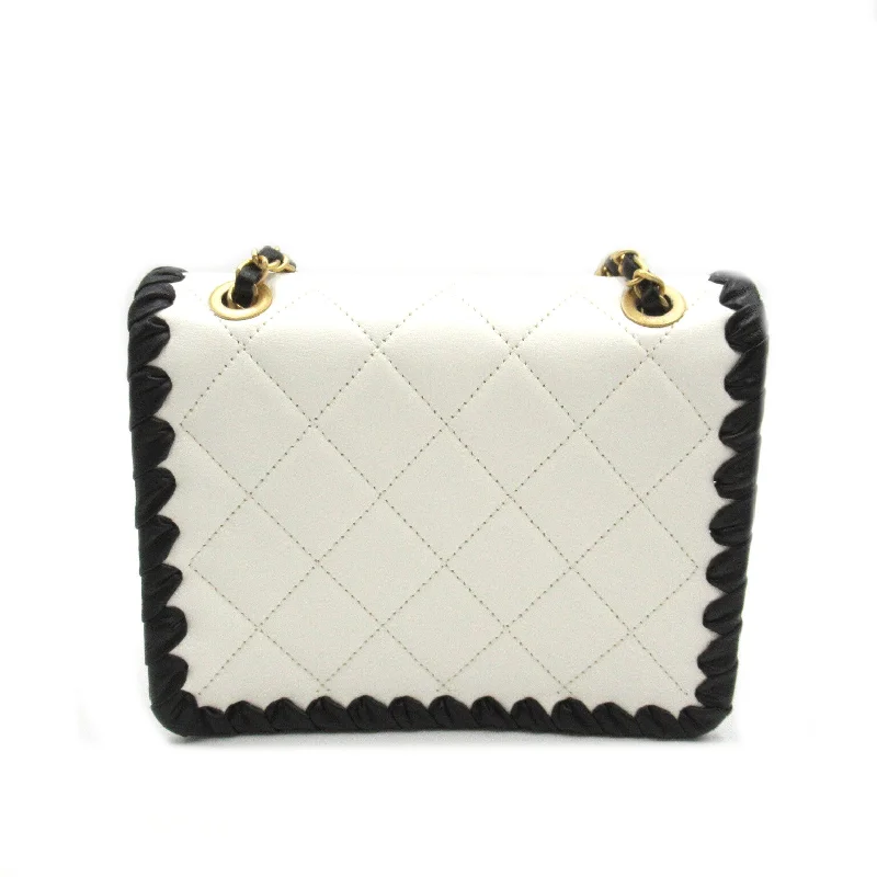 Chanel Small Crossbody Bag for TravelChanel Chain Shoulder Chain Shoulder Bag  White/Black Chain Shoulder