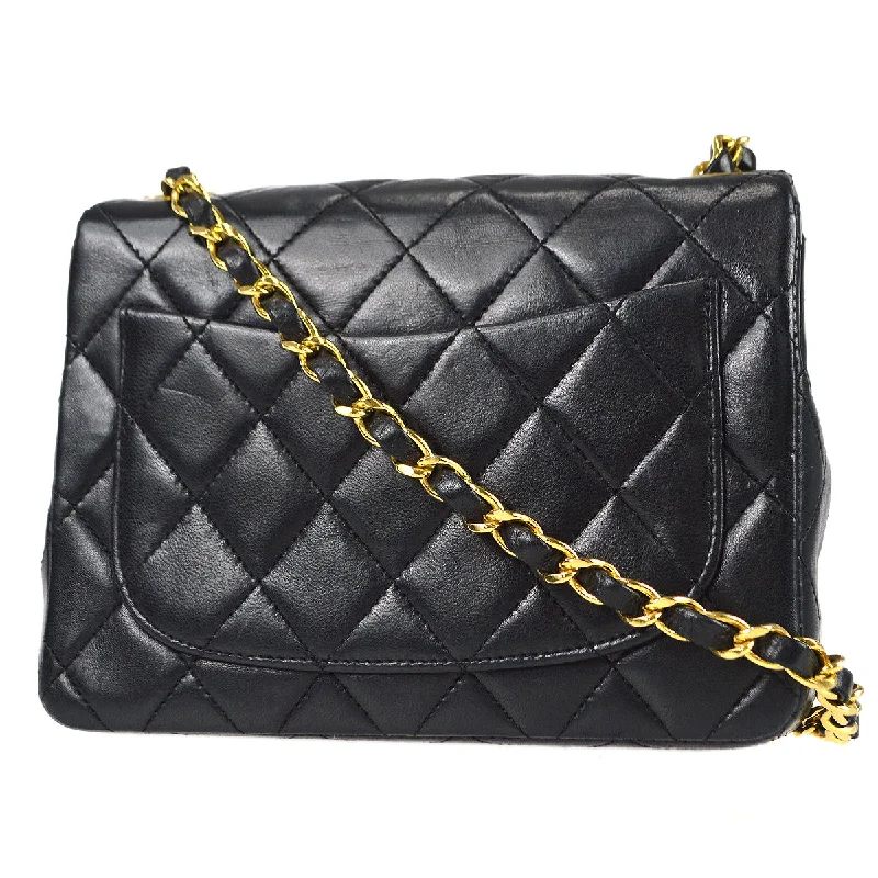 Chanel Chain Strap Handbag for Everyday UseCHANEL Classic Flap Mini Square Chain Shoulder Bag Black Lambskin 78392