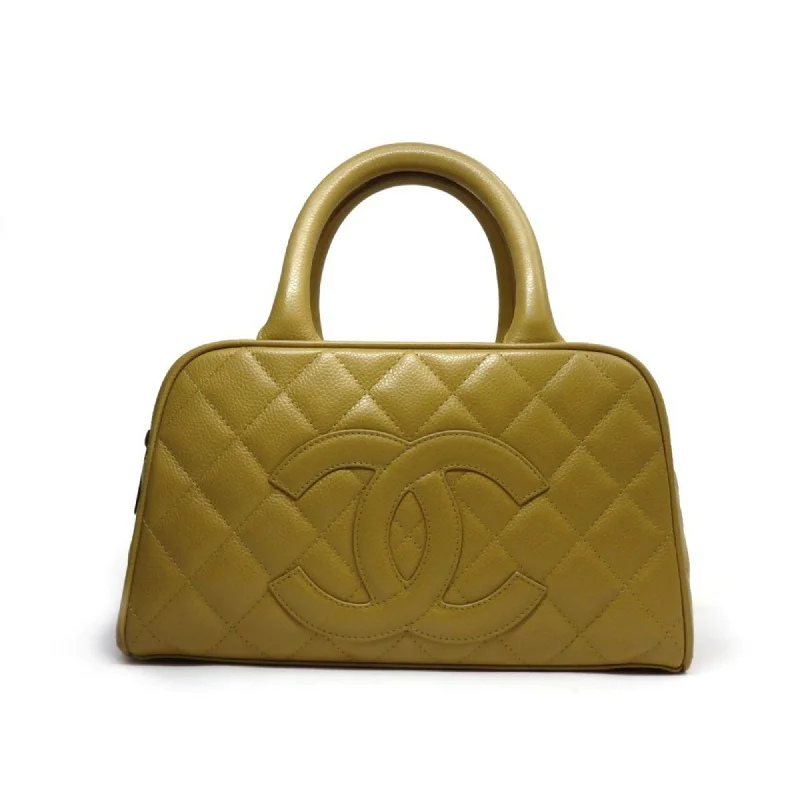 Chanel New Arrival Handbag with Gold HardwareCHANEL Caviar Skin Boston Bag Handbag Decacoco Beige