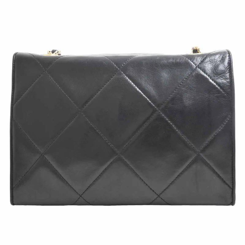 Chanel All - Match Handbag for Versatile StylingChanel Lambskin Matrasse Coco Mark Bag Black