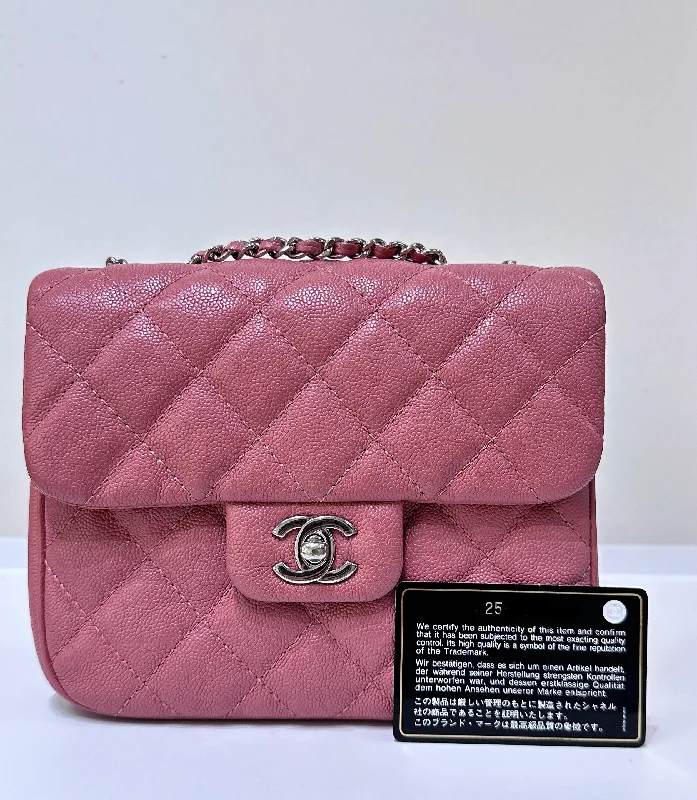 Chanel Vintage Inspired Handbag for Retro LoversCHANEL Caviar Quilted Small Urban Companion Flap Pink