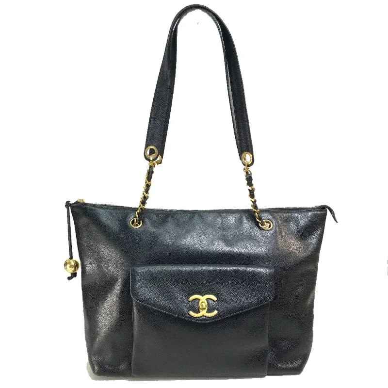 Chanel Medium Tote Bag for Office LadiesChanel CC Mark Chain Tote Bag Shoulder Bag Black GoldHardware