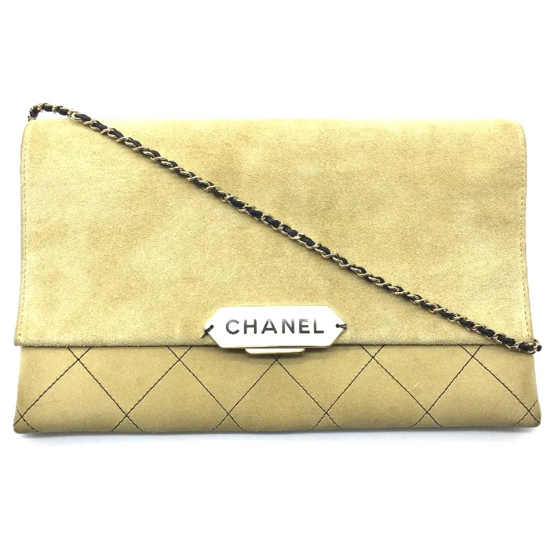 Chanel Classic Flap Bag for Evening PartyChanel CHANEL logo Bag Flap Single Chain Shoulder Bag Beige Beige x GoldHardware