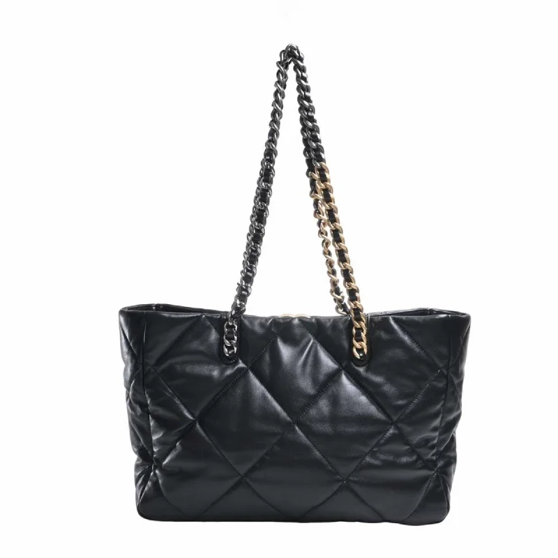 Chanel New Arrival Handbag with Gold HardwareCHANEL lambskin 19 bag coco mark chain shoulder AS3660 black ladies