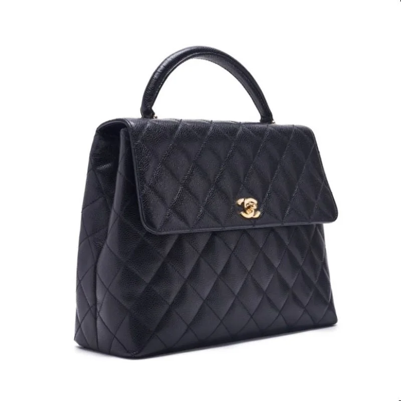 Chanel Medium Tote Bag for Office LadiesCHANEL CHANEL Matrasse Turn-Lock Kerry- Handbag Caviar S Black  Shoulder Bag Mini Shoulder Bag  Bag Hybrid   Ship] Dutch Shark Online