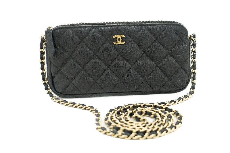 Chanel All - Match Handbag for Versatile StylingCHANEL Caviar Wallet On Chain WOC Double Zip Chain Shoulder Bag