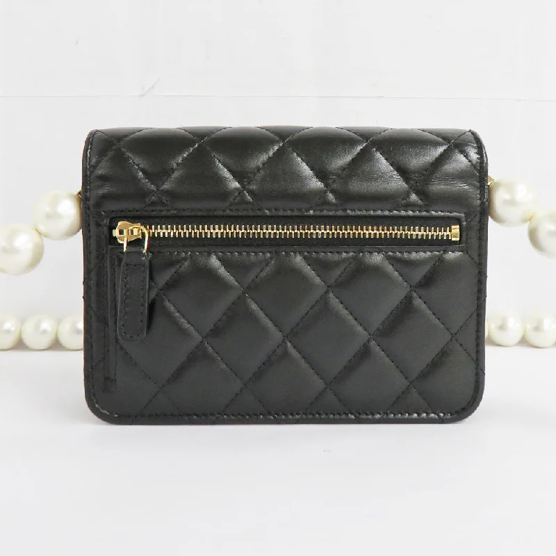 Chanel Colorful Handbag for Spring OutfitsCHANEL CHANEL MATRASSE SHOLDERWALLET AP1898  Pearl Black G   31st Black Wallet